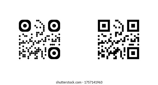 Code. Qr code vector icon. Bar code, isolated on white background. Vector illustration