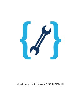 Code Repair Logo Icon Design