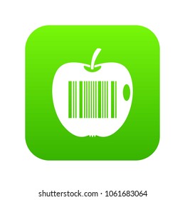 Code to represent product identification icon digital green for any design isolated on white vector illustration