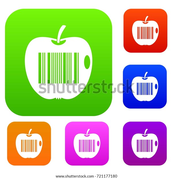 Code Represent Product Identification Set Icon Stock Vector (Royalty ...