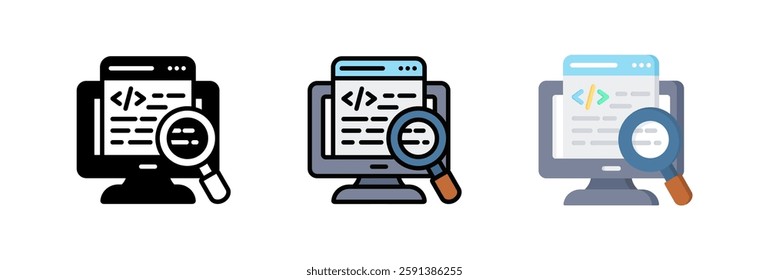 Code Review Icon Element For Design