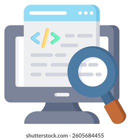 Code Review Icon Element For Design