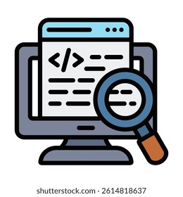 Code Review Icon Element For Design