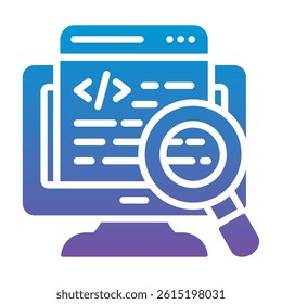 Code Review Icon Element For Design