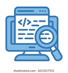 Code Review Icon Element For Design