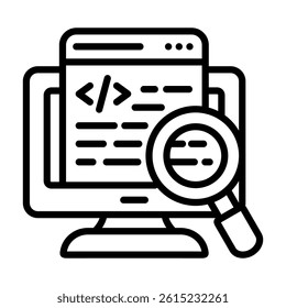 Code Review Icon Element For Design
