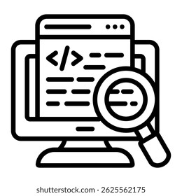 Elemento De Ícone De Revisão De Código Para Design
