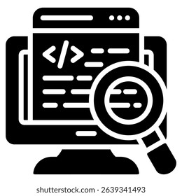 Code Review Icon Element For Design