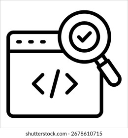Code Review Icon Element For Design