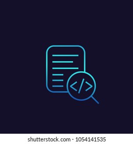 Code review icon, linear