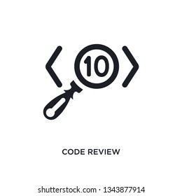 code review isolated icon. simple element illustration from programming concept icons. code review editable logo sign symbol design on white background. can be use for web and mobile