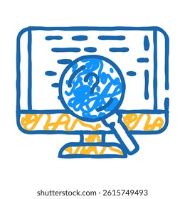 code review software doodle icon sketch vector. code review software sign. isolated symbol illustration