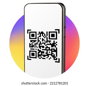Code scan icon. Digital mobile smart phone with qr code scanner on smartphone screen for payment pay, scan barcode technology background. Business and technology concept.