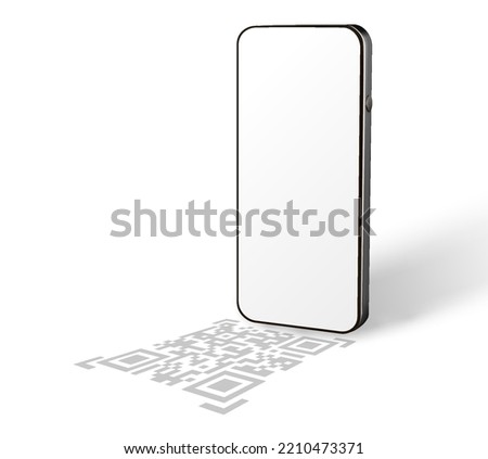 Code scan icon. Digital mobile smart phone with qr code scanner on smartphone screen for payment pay, scan barcode technology background. Business and technology concept.