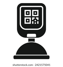 Code scanner icon simple vector. Label ticket product. Smart application