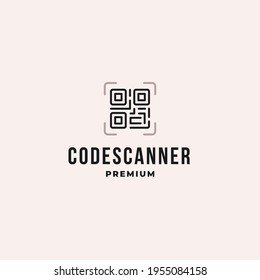 Code Scanner Logo Concept With Qr Code And Scanning