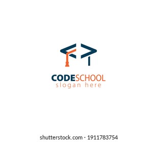 Code School Logo Design Sign