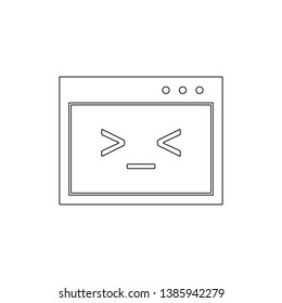 code script shell unix outline icon. Signs and symbols can be used for web, logo, mobile app, UI, UX