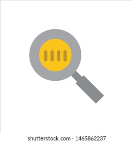 Code, Code Search, Magnifier, Magnifying  Flat Color Icon. Vector icon banner Template. Vector Icon Template background
