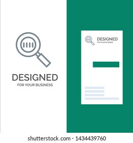 Code, Code Search, Magnifier, Magnifying Grey Logo Design and Business Card Template