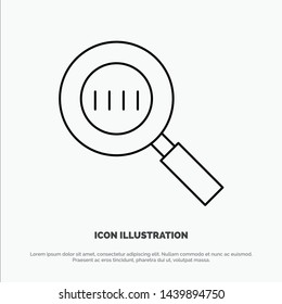 Code, Code Search, Magnifier, Magnifying Line Icon Vector