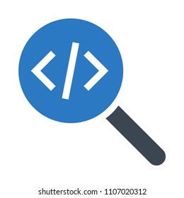 code search vector icon