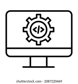 Code Settings icon vector image. Can also be used for web apps, mobile apps and print media.