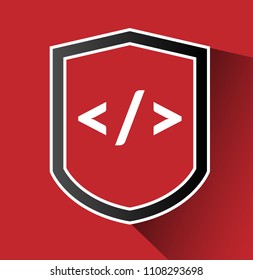 code and shield. security,protect
