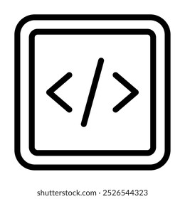 Ilustração do ícone de vetor de inicialização de Símbolo de Código