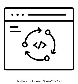 Code Synergy Icon Element For Design