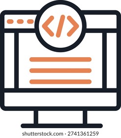 Code Syntax Line Due Icon Design