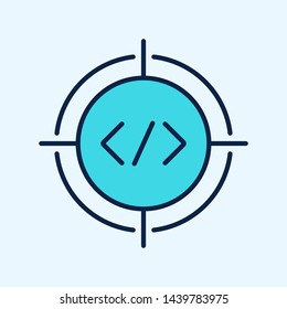 Code Target Logo Icon Design - Vector