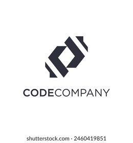 Code technology logo vector illustration
