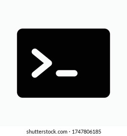 Code terminal icon vector. solid icon