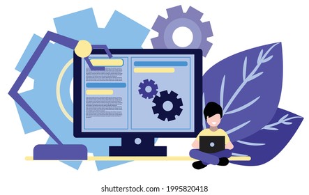 code testing cartoon banner, software development, user interface design, programming language, Testing quality assurance in software prototype