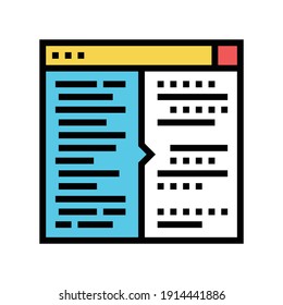 code testing color icon vector. code testing sign. isolated symbol illustration