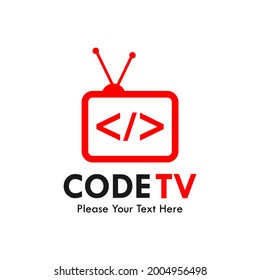 Code Tv Logo Template Illustration Stock Vector (Royalty Free) 2004956498