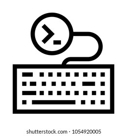 code typing vector icon