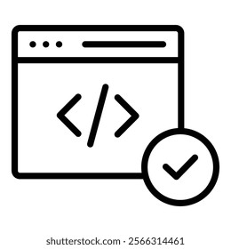 Code Validation Icon Element For Design