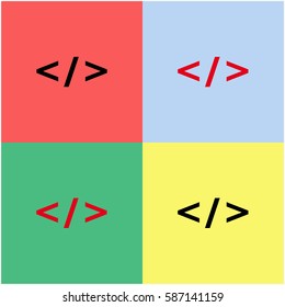 Code vector  icon.