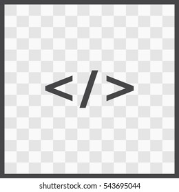 Code vector icon. Isolated illustration. Business picture.