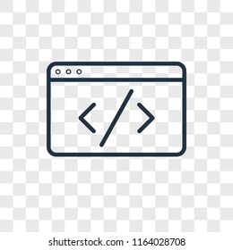 Code vector icon isolated on transparent background, Code logo concept