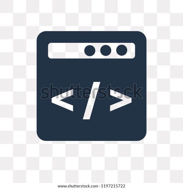 Code Vector Icon Isolated On Transparent Stock Vector (Royalty Free ...