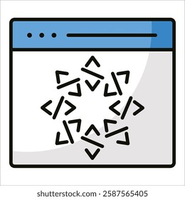 Code Vortex Icon Element For Design