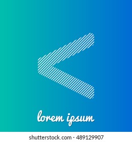 Code White stroke fill with blue & green gradient background Icon / Logo Design