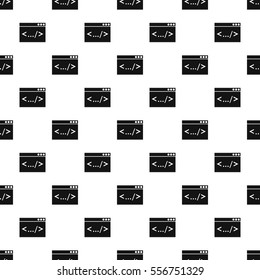 Code window pattern. Simple illustration of code window vector pattern for web design