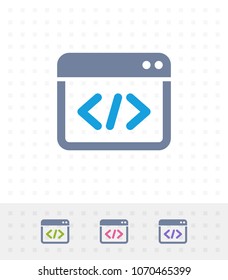 Code In Window - Tap Duo Icons. A professional, pixel-aligned icon.