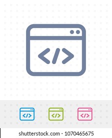 Code In Window - Zap Icons. A professional, pixel-aligned icon.