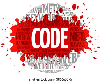 Code word cloud, business concept