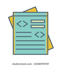 Code writing vector icon. Digital code icon design